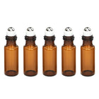 5ml Roller Rollerball Perfume Essential Oil Roll On Ball Amber Glass Bottle - Aimall