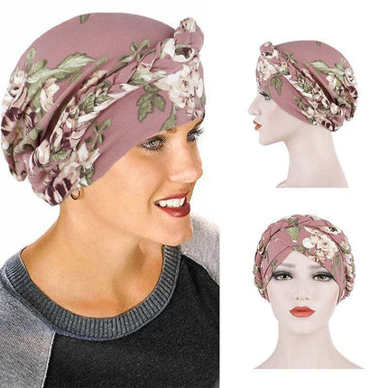 Women's Comfort Cap Floral Pattern Chemo Head Coverings - Aimall