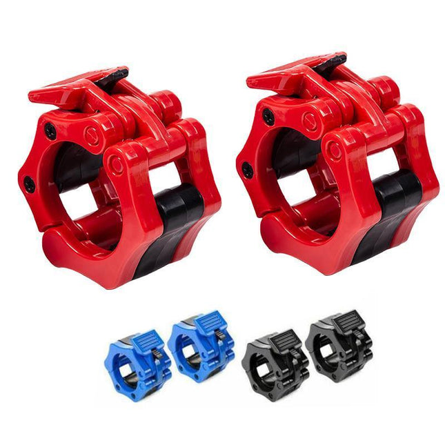 50mm Barbell Clamp Collar Clip Olympic Weightlifting Lift Spring Lock - Aimall