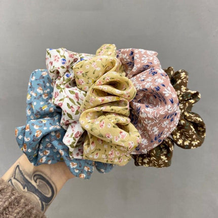 Fresh Hair Accessories Printed Hair Band Hair Rope Hair Ring Elastic Headband - Aimall