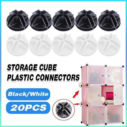 20PCS Wire Storage Cube Plastic Connectors Mesh Snap Plastic Push Grid - Aimall