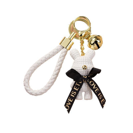 Rabbit/Bear Doll Accessories Car Key Ring Keyring Ornaments Bear Keychain - Aimall