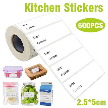 500PCS Kitchen Stickers Refrigerator Freezer Food Storage Date Content Labels - Aimall