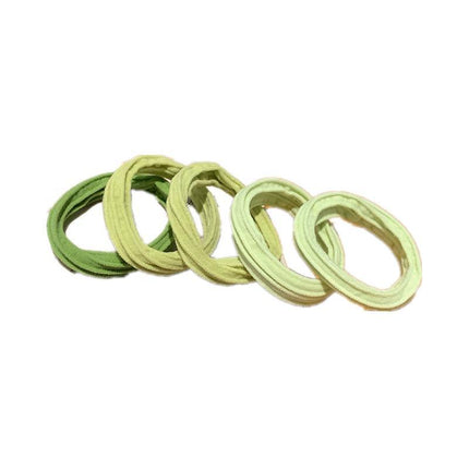 5PCS Girls Hair Bands Gradient Colour Rope Ring Elastic Hairband Ponytail Holder - Aimall
