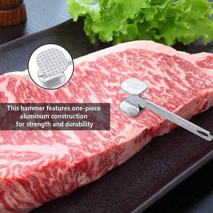 Aluminium Metal Meat Mallet Tenderizer Steak Beef Chicken Hammer Kitchen Tool - Aimall
