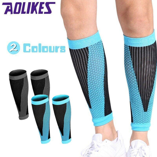 AOLIKES M Size Compression Calf Sleeve Leg Brace Support Pain Relief Gym Running - Aimall