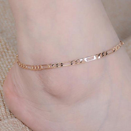 Classic Bohemian 18K Gold Plated Heshe Chain Anklet Foot Jewelry Beach Gift - Aimall