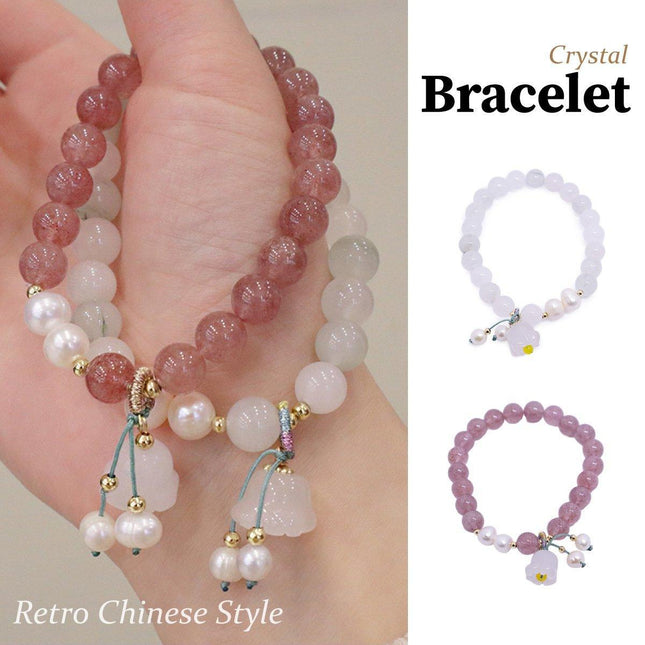 Natural Crystal Bracelet New Chinese Style Temperament Convallaria Jewelry Gift