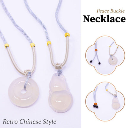 New Chinese Style Gourd Pendant Necklace Safe Buckle Fashion Jewelry Gift