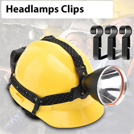 10PCS Helmet Clips Headlamp Hard Hat Safety Helmet Cap Head Lamp Buckle Hook Kit - Aimall