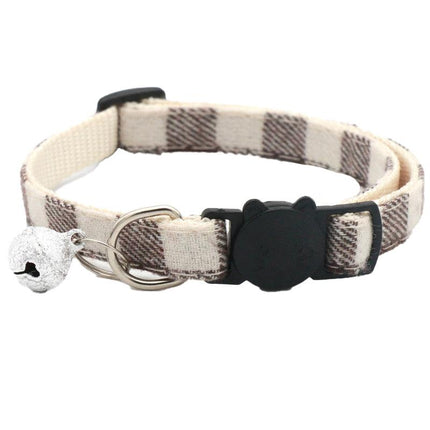 Cat Collar Reflective with Safety Release Breakaway Buckle Kitten Puppy Pet Bell - Aimall