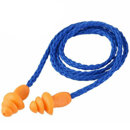 12X Silicone Soft Corded Ear Plugs Reusable Hearing Protect Safety Earplugs Au - Aimall