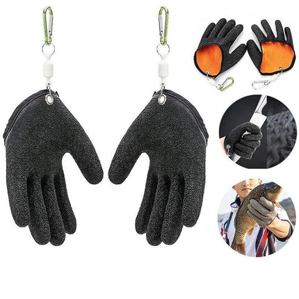 Fisherman Pro Fishing Glove With Magnet Release Catch Anti-slip Cut Resistant - Aimall