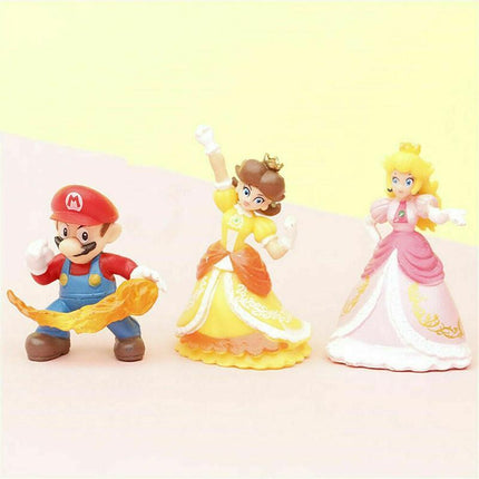 NEW 18 PCS SUPER MARIO BROS ACTION FIGURES FIGURINES SET CAKE TOPPER DECOR TOY - Aimall