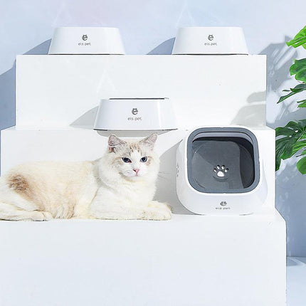 1.5L Pet Dog Cat Water Bowl No Spill Slow Feeder Dispenser Dust Free Non-Skid - Aimall