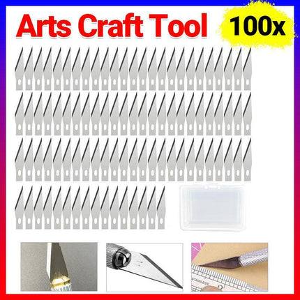 100x #11 Knife Replacement Blades ForExacto Carbon Steel Hobby Arts Craft Tool - Aimall