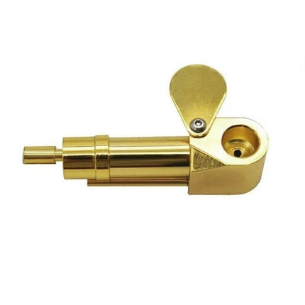 Solid Brass Tobacco Smoking Pipe Brass Chamber Bowl Hand Proto Pipes Hot - Aimall