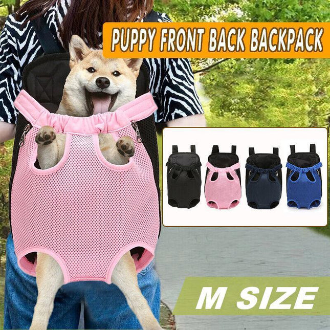 M Size Pet Carrier Dog Cat Puppy Front Back Backpack Shoulder Carry Sling Pouch Bag - Aimall
