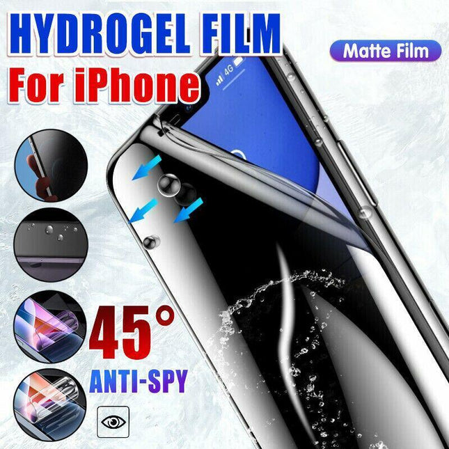Matte Film iPhone 13 12 11 Pro Xs Max Plus Privacy Anti-Spy Hydrogel Film Screen Protector - Aimall