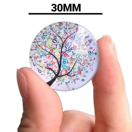 12PCS Tree Of Life Landscape Refrigerator Magnets Glass Stickers Whiteboard - Aimall