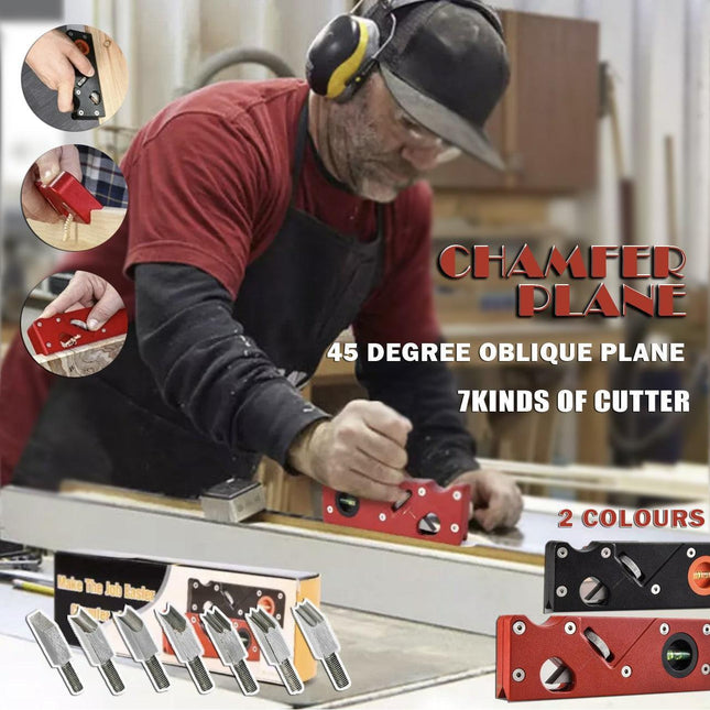45° Bevel Planer Woodworking Edge Corner Plane Chamfering Trimming Planing Tool - Aimall