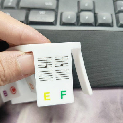 Removable Piano Keyboard Note Labels Reusable Silicone Stickers 88 Keys - Aimall