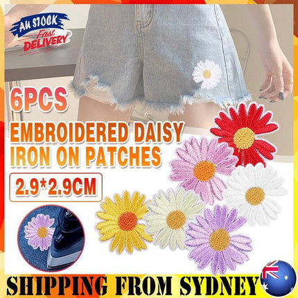 Embroidered Daisy Patches for Clothing Repairing and Crafts - Aimall