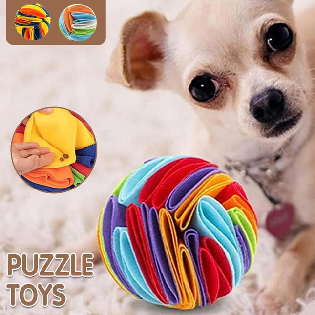 Snuffle ball Dog Puzzle Toys Increase IQ Slow Dispensing Feeder Pet Cat Trainiod S - Aimall