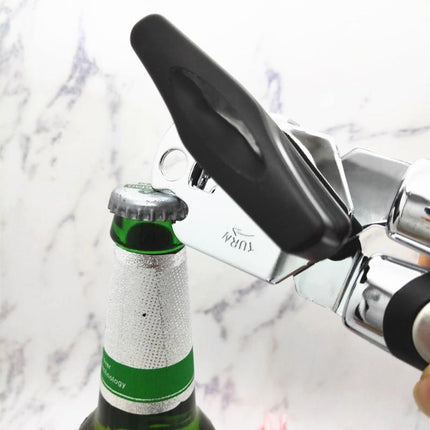3-in-1Can amp Bottle Opener Classic Stainless Steel Manual Heavy Duty Can Opener - Aimall