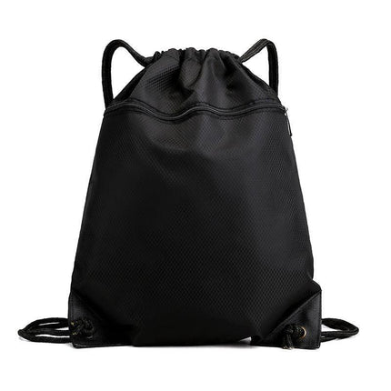 Women Mens Drawstring Backpack Bag Gym Sports Sack Portable Shoe Balls Bags - Aimall