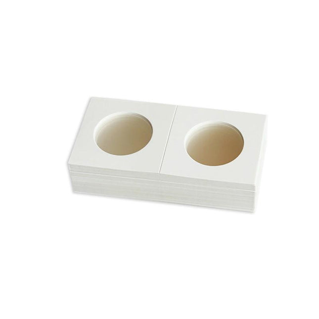 100PCS CARDBOARD 2"x 2" COIN HOLDERS 35mm SUIT 50c, 20c NEW - Aimall