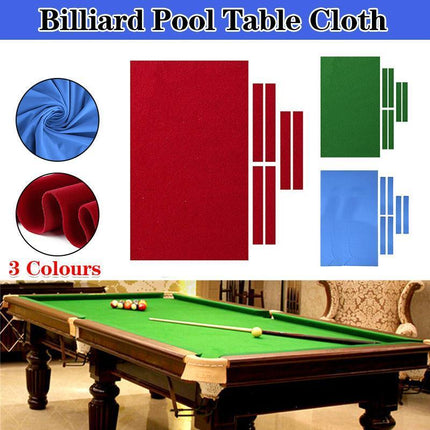 7Pcs Worsted Billiard Snooker Pool Table Cover Cloth W/ Felt Strip Heavy Duty 7FT - Aimall