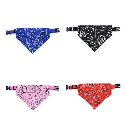 M Adjustable Pet Dog Bandana Collar Triangle Scarf For Puppy Cat Neckerchief - Aimall