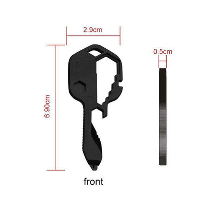 24 in 1 Multi-tool Key Shaped Pocket Keychain Bottle Opener Wrench Tools - Aimall