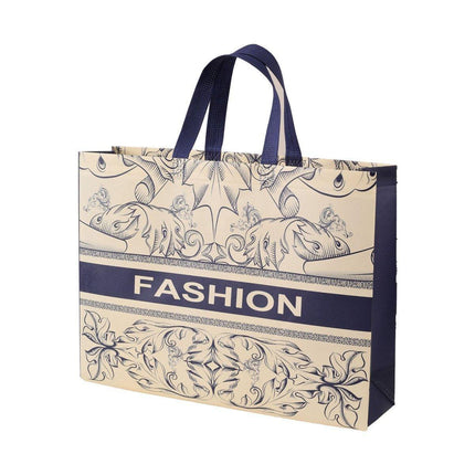 25x Fashion Non Woven Tote Bags Reusable Shopping Bags Clothing Store Retro Style