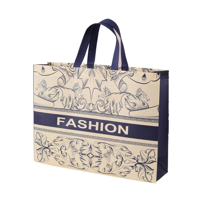 25x Fashion Non Woven Tote Bags Reusable Shopping Bags Clothing Store Retro Style
