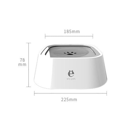 1.5L Pet Dog Cat Water Bowl No Spill Slow Feeder Dispenser Dust Free Non-Skid - Aimall
