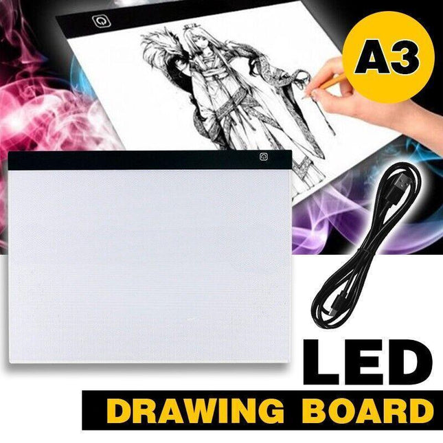 A3 LED Light Copy Tracing Art Tattoo Box Stencil Board Drawing Design Table Pad - Aimall