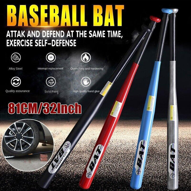 32inch 81cm Aluminium Baseball Bat Racket Defense Safety 4Colours - Aimall