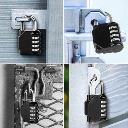 Combination-Lock 4 Digit Outdoor Waterproof Padlock,Gate,Locker,Hasp Number Lock - Aimall