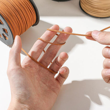 92M Leather Beading String Buckskin Rope Braid Gift Box Decoration Stock - Aimall