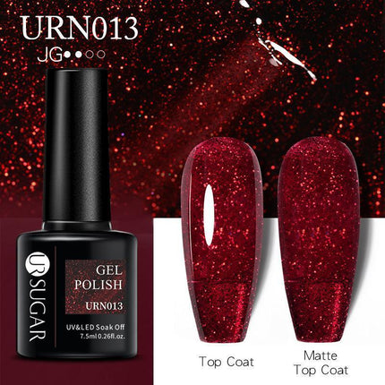 Color Glitter Nail Gel Polish UV LED Varnish Soak Off Manicure Top & Base Coat - Aimall