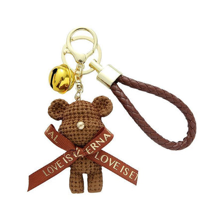 Rabbit/Bear Doll Accessories Car Key Ring Keyring Ornaments Bear Keychain - Aimall