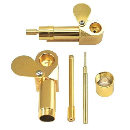 Solid Brass Tobacco Smoking Pipe Brass Chamber Bowl Hand Proto Pipes Hot - Aimall