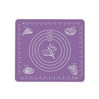 Purple Reusable Non-Stick Silicone Rolling Dough Mat Cake Pastry Baking Fondant Sheet - Aimall
