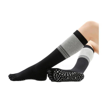 Women Long Massage Pilates Socks Yoga Socks Anti-skid Grip Non Slip Socks Medium - Aimall