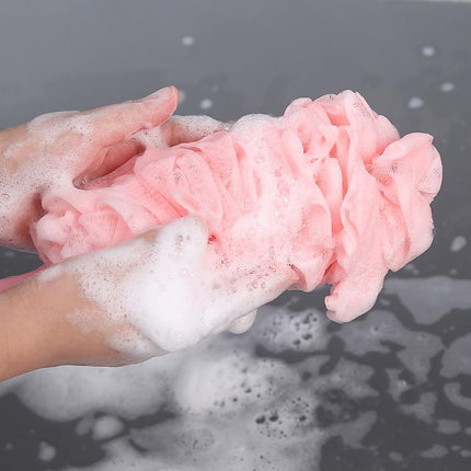 2PCS Long Handle Bath Brush Soft Mesh Sponge Back Scrubber Body Puff Shower - Aimall
