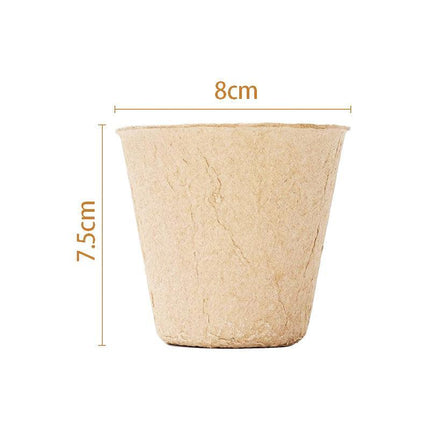 500PCS Nursery Pots Biodegradable Paper Pulp Peat Pots Plant Garden Seed Starter - Aimall