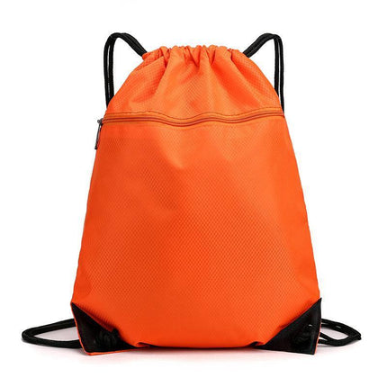 Women Mens Drawstring Backpack Bag Gym Sports Sack Portable Shoe Balls Bags - Aimall