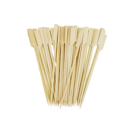 Bamboo Wooden Catering Paddle Skewers Disposable Finger Food Cocktail BBQ - Aimall